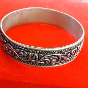 Old beber silver cuff bracelet - Morocco